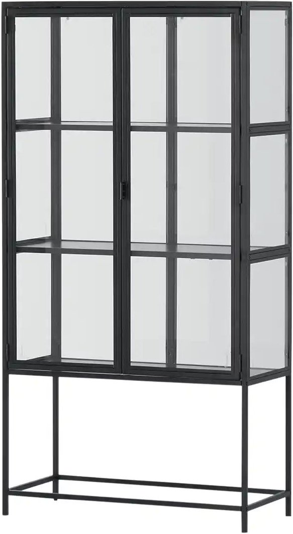 Sammlervitrine Seano ¦ schwarz ¦ Maße (cm): B: 77 H: 150 T: 35.0 Schränke > Vitrinen - Höffner