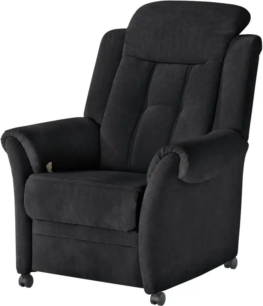 Polstermöbel Oelsa Fernsehsessel auf Rollen Andorra ¦ schwarz ¦ Maße (cm): B: 87 H: 108 T: 110.0 Polstermöbel > Sessel >...