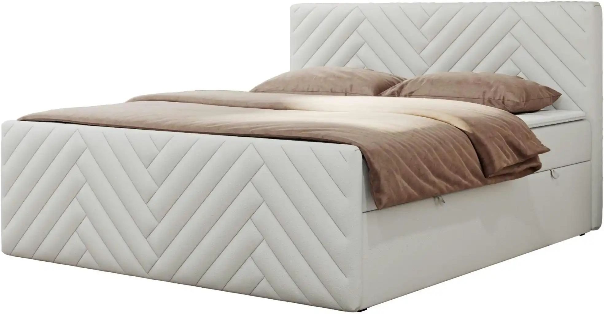 Thumbnail - Boxbett mit Bettkasten Paris Duo ¦ weiß ¦ Maße (cm): B: 201 H: 110 Betten > Komfortbetten - Höffner