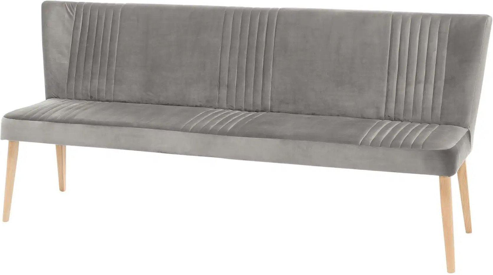 Woodford Polsterbank mit Rückenlehne Iwana ¦ grau ¦ Maße (cm): B: 205 H: 92 T: 62.0 Bänke > Einzelbänke - Höffner