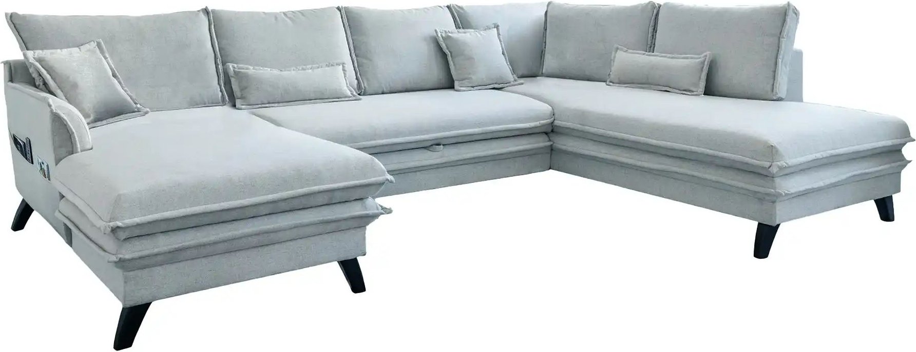 Miuform Wohnlandschaft mit Schlaffunktion Charming Charlie ¦ grau ¦ Maße (cm): B: 302 H: 90 Polstermöbel > Sofas > Wohnl...