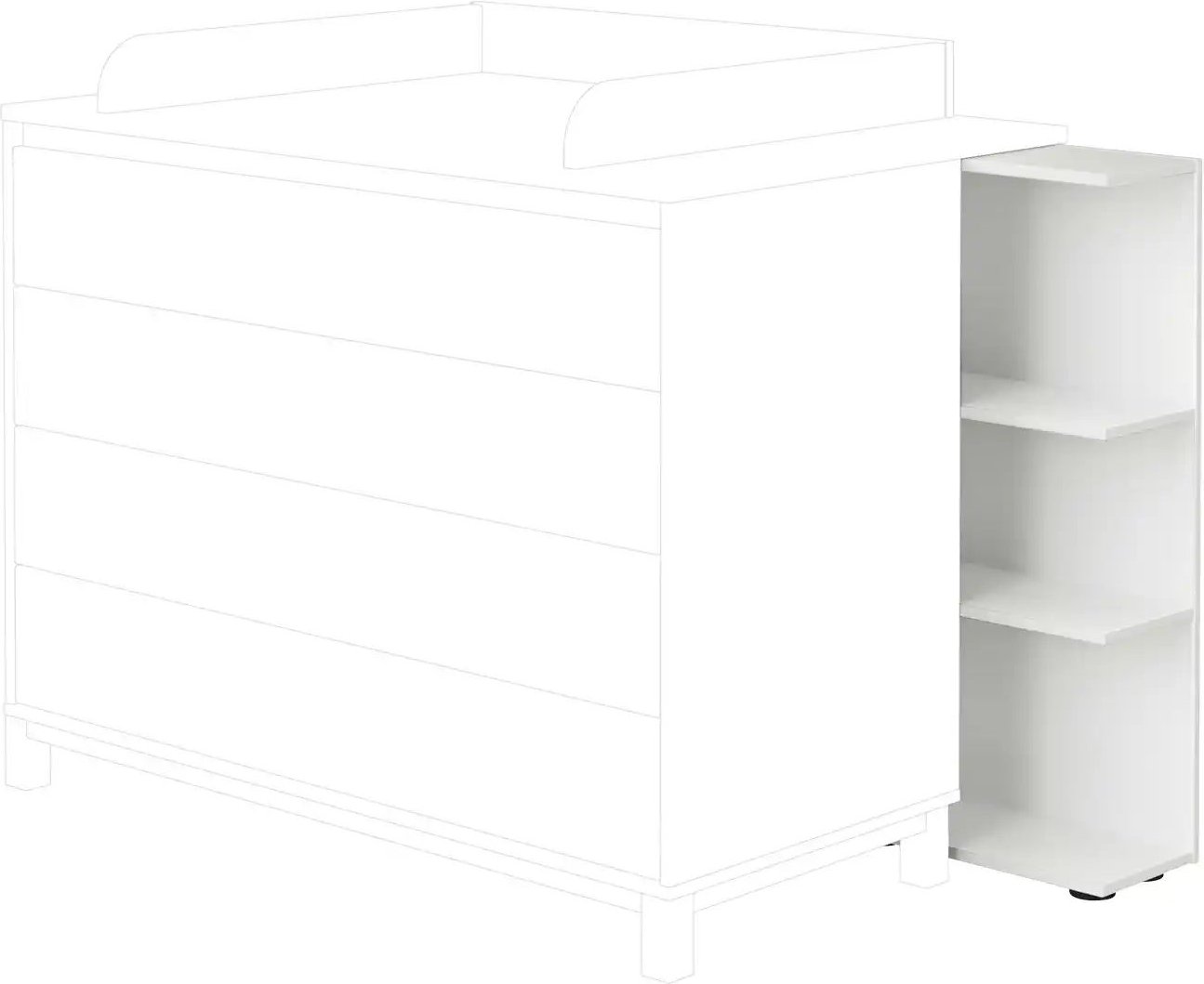 PAIDI Unterstellregal Olli ¦ weiß ¦ Maße (cm): B: 45 H: 92,4 T: 21.3 Regale > Standregale - Höffner