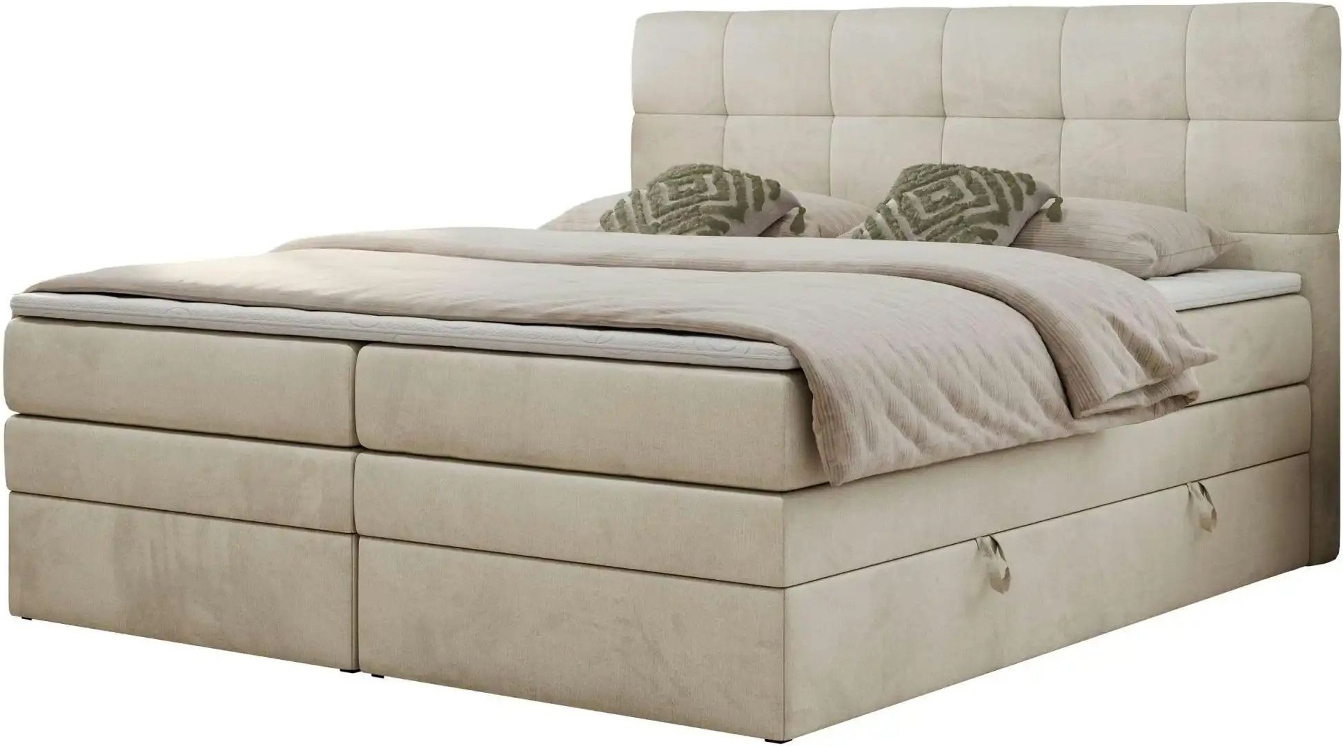 Boxspringbett mit Bettkasten Luka King ¦ beige ¦ Maße (cm): B: 160 H: 110 Betten > Boxspringbetten - Höffner