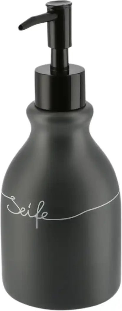 KHG Seifenspender ¦ grau ¦ Keramik,Kunststoff ¦ Maße (cm): H: 19 Ø: 8 Badzubehör - Höffner