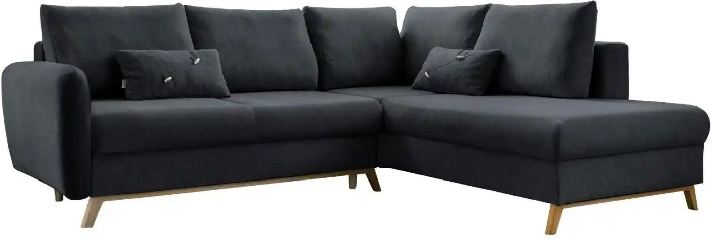 Miuform Ecksofa mit Schlaffuntkion Scandic Lagom ¦ grau ¦ Maße (cm): B: 242 H: 90 Polstermöbel > Sofas > Ecksofas - Höff...