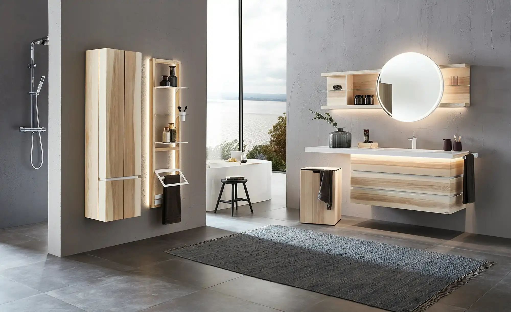 Hängeleiter Fresh ¦ holzfarben ¦ Maße (cm): B: 38,4 H: 153,6 T: 23.5 Regale > Badregale - Höffner