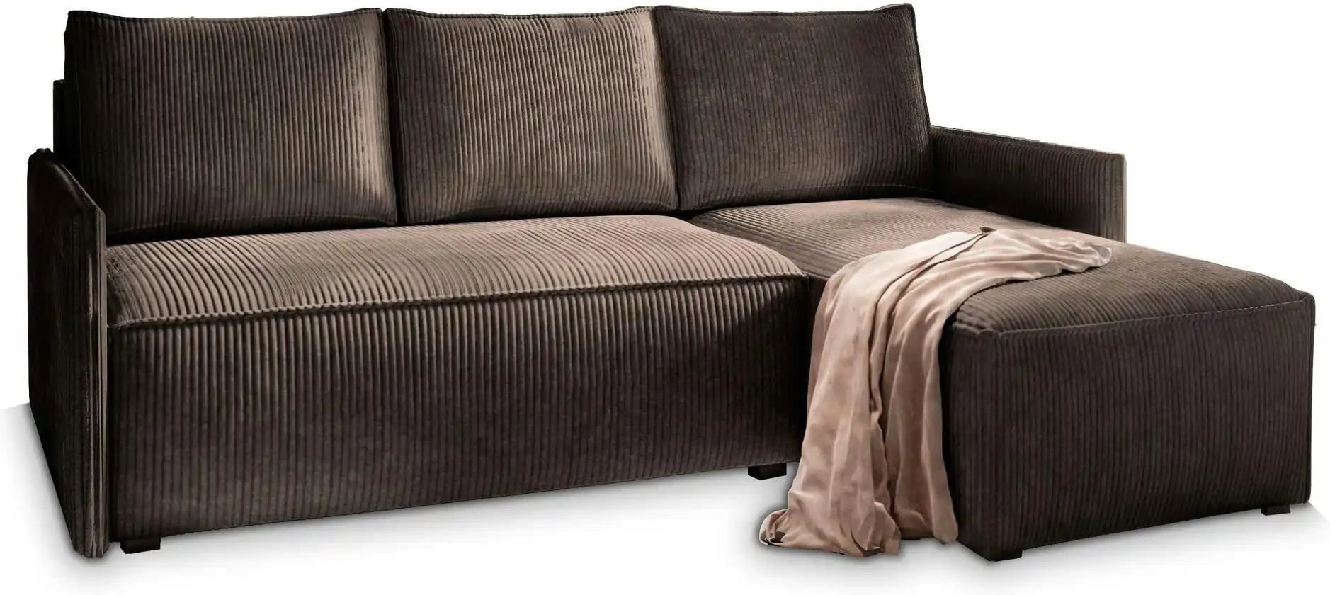 MASSENO Ecksofa mit Schlaffunktion Perusi ¦ braun ¦ Maße (cm): B: 206 H: 85 Polstermöbel > Sofas > 3-Sitzer - Höffner