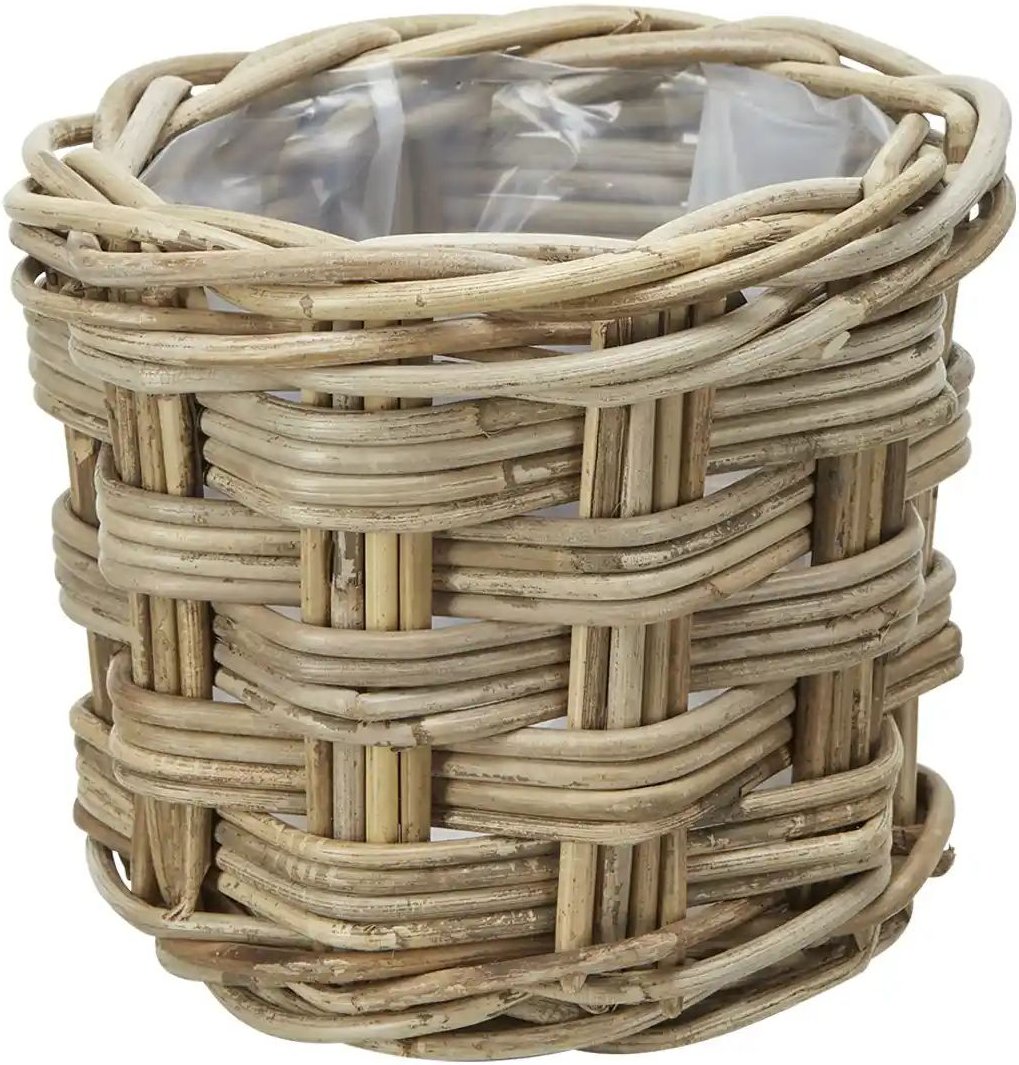 Pflanzkorb ¦ braun ¦ Rattan,Kunststoff ¦ Maße (cm): H: 16 Ø: 18 Accessoires > Dekoartikel - Höffner