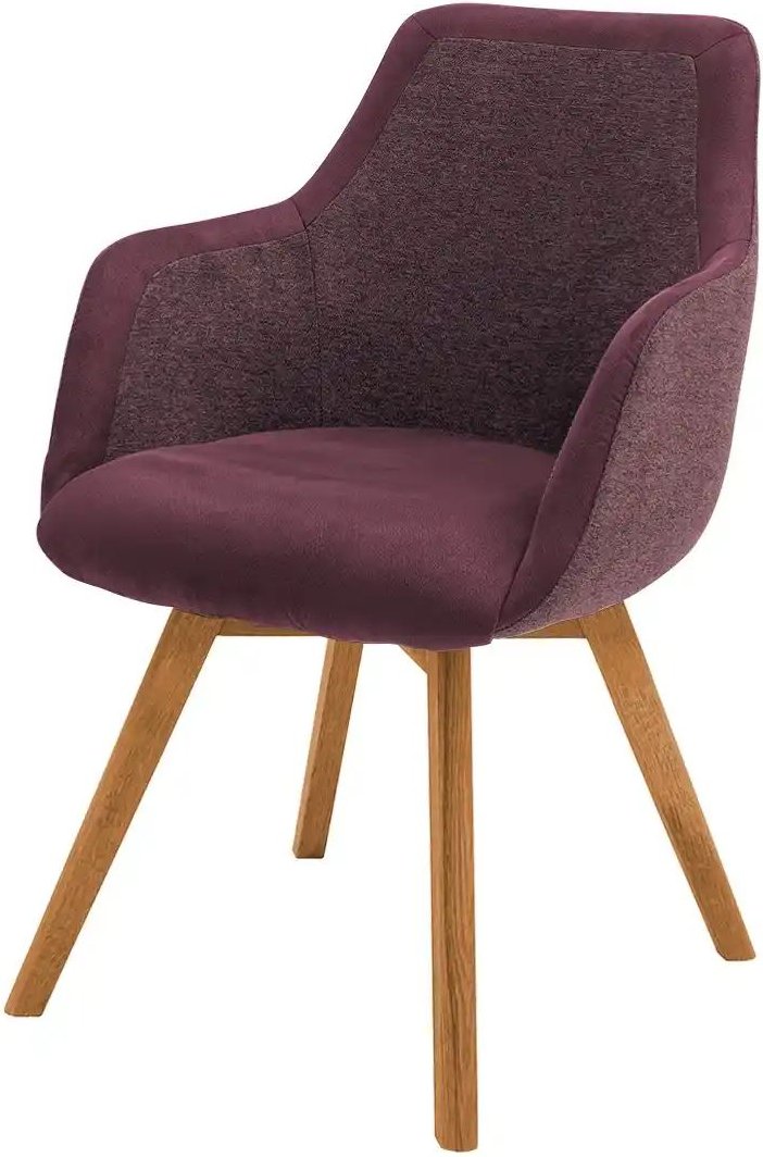 Dine + Mine Armlehnstuhl mit Massivholzgestell Corby ¦ rot ¦ Maße (cm): B: 56 H: 85 T: 65.0 Stühle > Esszimmerstühle > E...