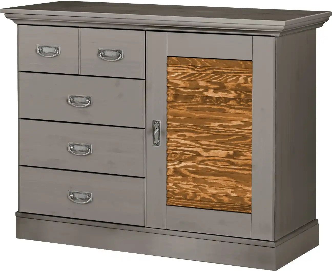 maison bleue Kommode Fancy ¦ grau ¦ Maße (cm): B: 118,5 H: 90,1 T: 48.0 Kommoden & Sideboards > Kommoden - Höffner
