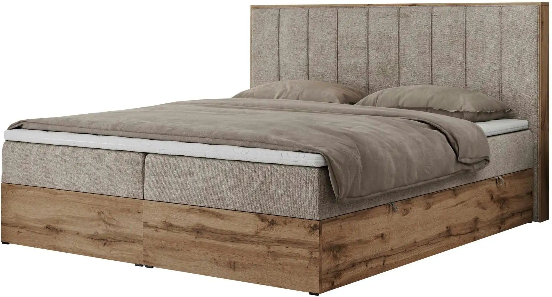 Boxbett mit Bettkasten Bellissimo ¦ beige ¦ Maße (cm): B: 148 H: 115 Betten > Komfortbetten - Höffner