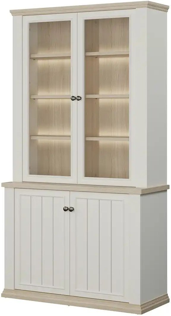 Vitrine Countryside ¦ weiß ¦ Maße (cm): B: 109,1 H: 202,1 T: 43.3 Schränke > Vitrinen - Höffner