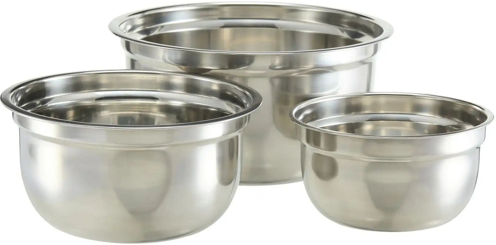 KHG Schüsselset ¦ Edelstahl ¦ Maße (cm): B: 26 H: 14 Küchenzubehör & Helfer > Schüsseln & Salatschleudern - Höffner