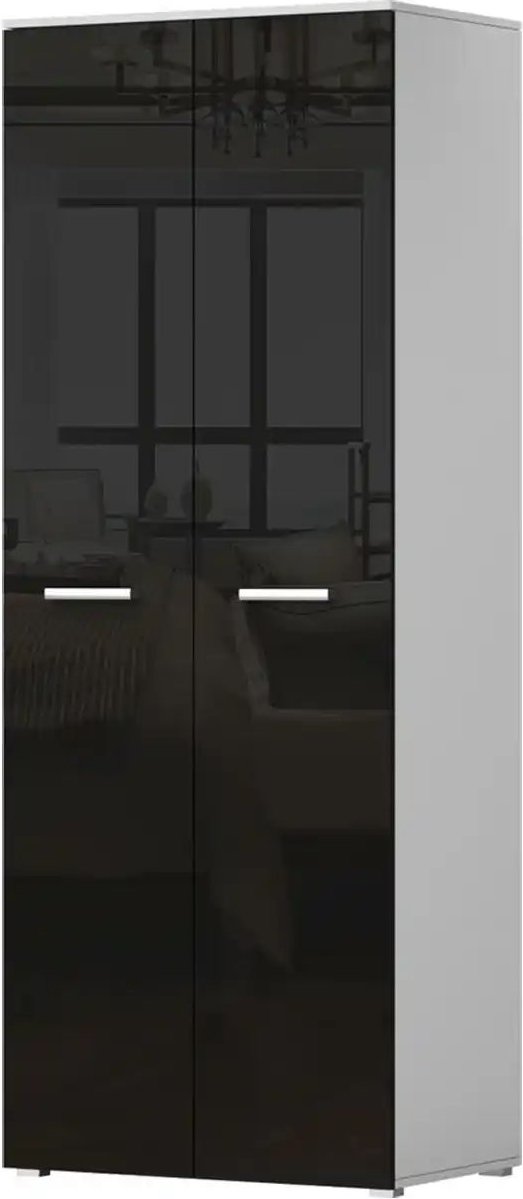 Drehtürenschrank Franco ¦ schwarz ¦ Maße (cm): B: 80 H: 199 Schränke > Kleiderschränke > Drehtürenschränke - Höffner