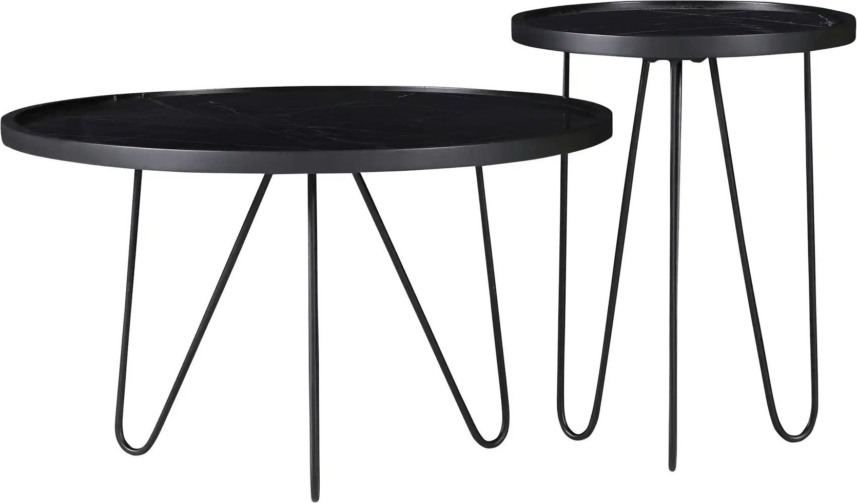 Thumbnail - Couchtisch 2er Set Dancer ¦ schwarz Tische > Couchtische > Couchtische rund - Höffner
