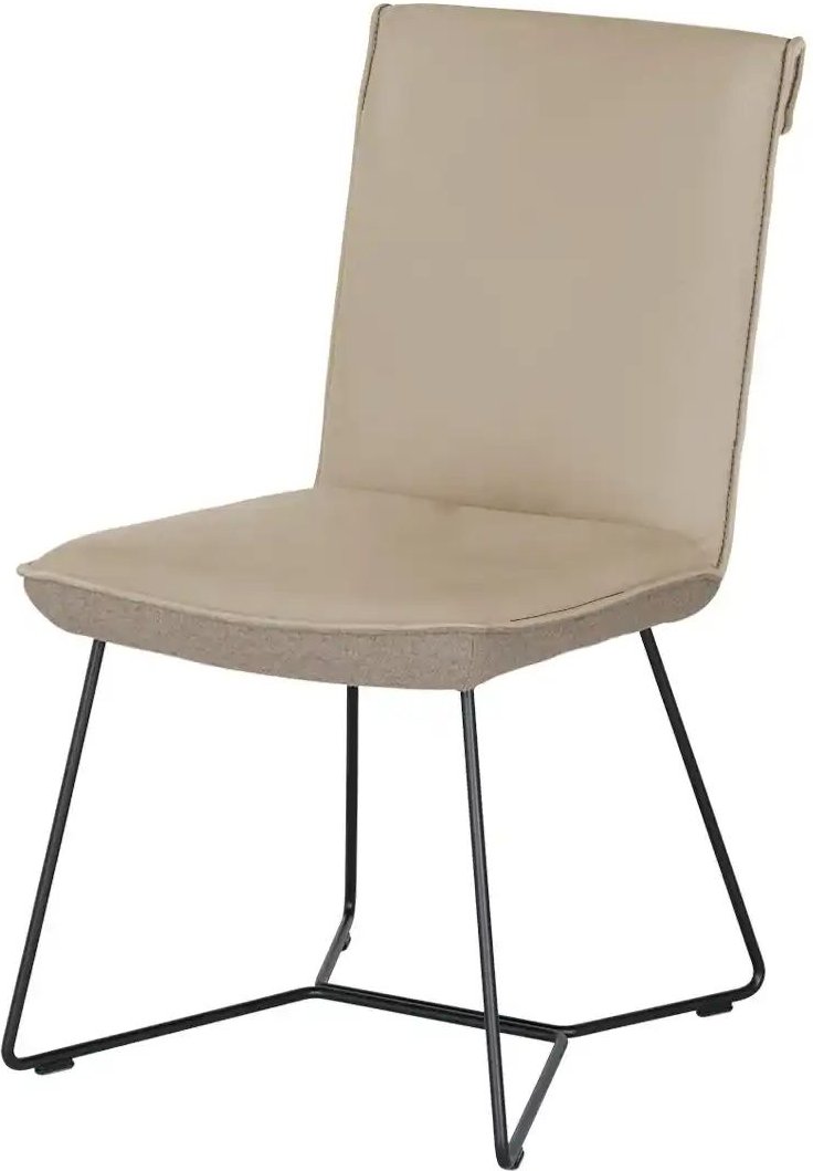 KOINOR Kufenstuhl Leder Schwof ¦ beige ¦ Maße (cm): B: 48 H: 90 T: 64.0 Stühle > Küchenstühle > Polster Küchenstühle - ...