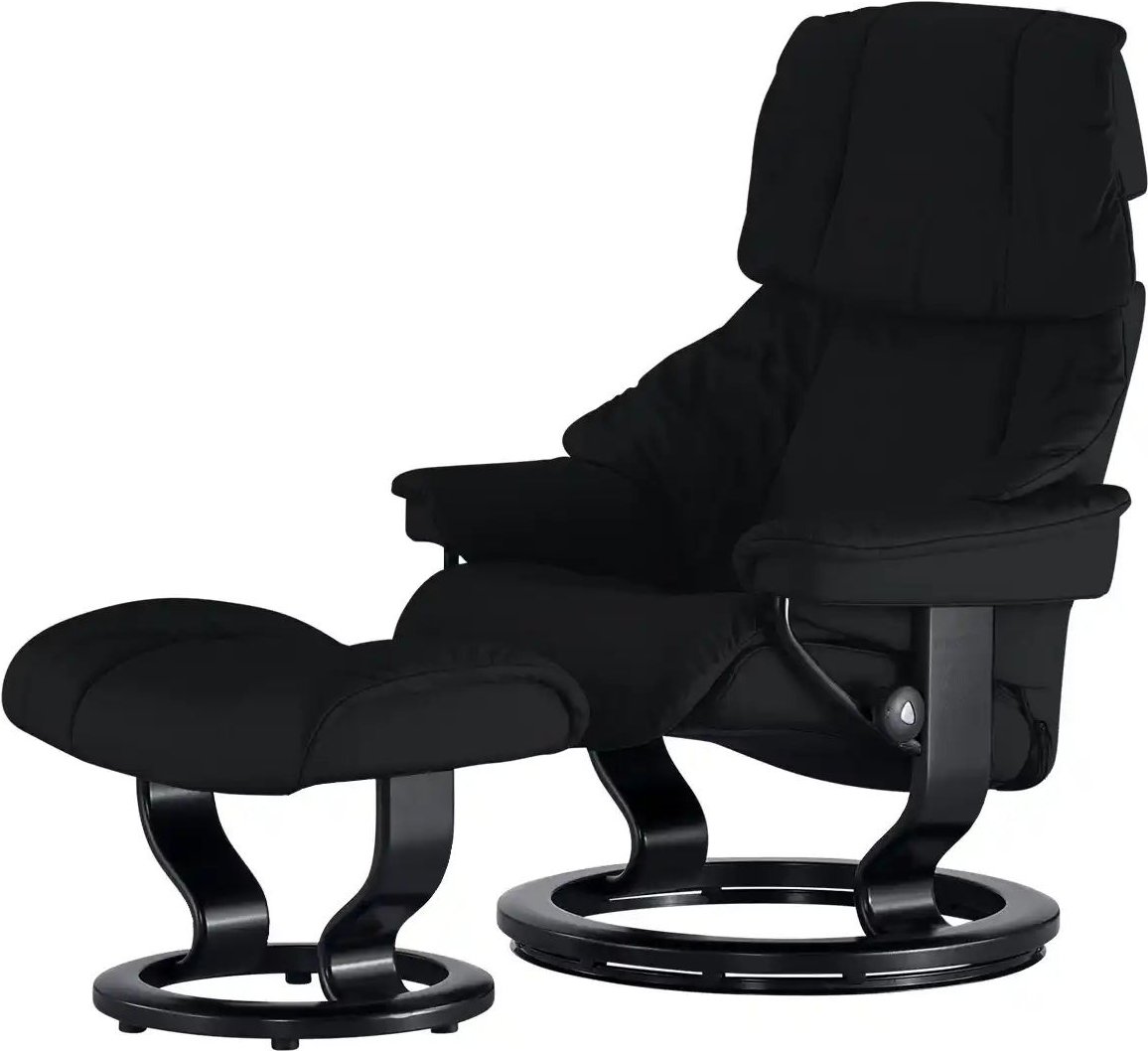 Stressless Relaxsessel mit Hocker Reno S ¦ schwarz ¦ Maße (cm): B: 75 H: 106 T: 75.0 Polstermöbel > Sessel > Fernsehses...
