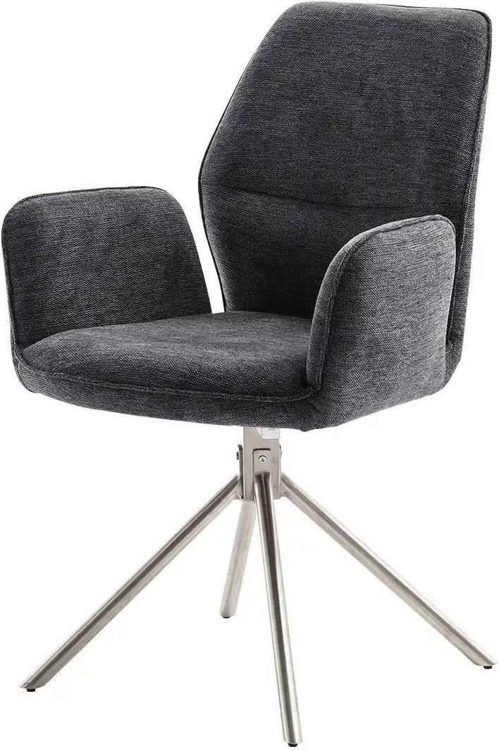 Esszimmerstuhl Gustav ¦ grau ¦ Maße (cm): B: 61 H: 91 T: 63.0 Stühle > Esszimmerstühle > Esszimmerstühle mit Armlehnen ...