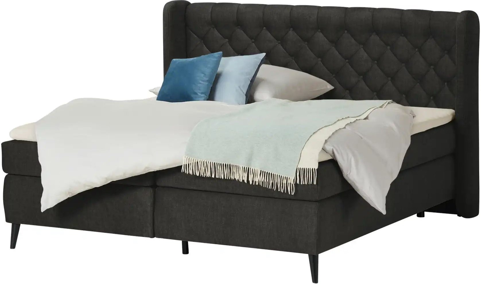 switch Boxspringbett Madison ¦ grau ¦ Maße (cm): B: 177 H: 122 Betten > Boxspringbetten - Höffner