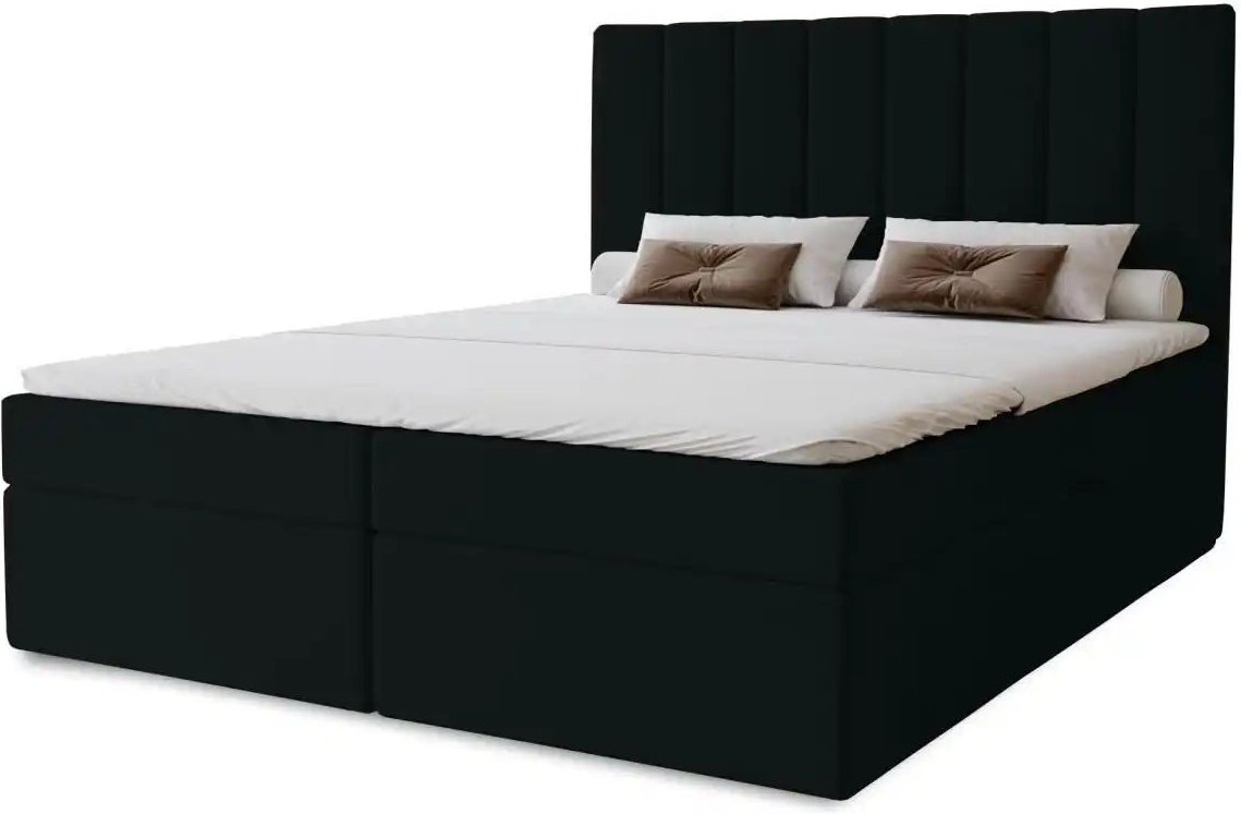 Thumbnail - Boxbett mit Stauraum Nelia ¦ schwarz ¦ Maße (cm): B: 162 H: 124 Betten > Polsterbetten - Höffner