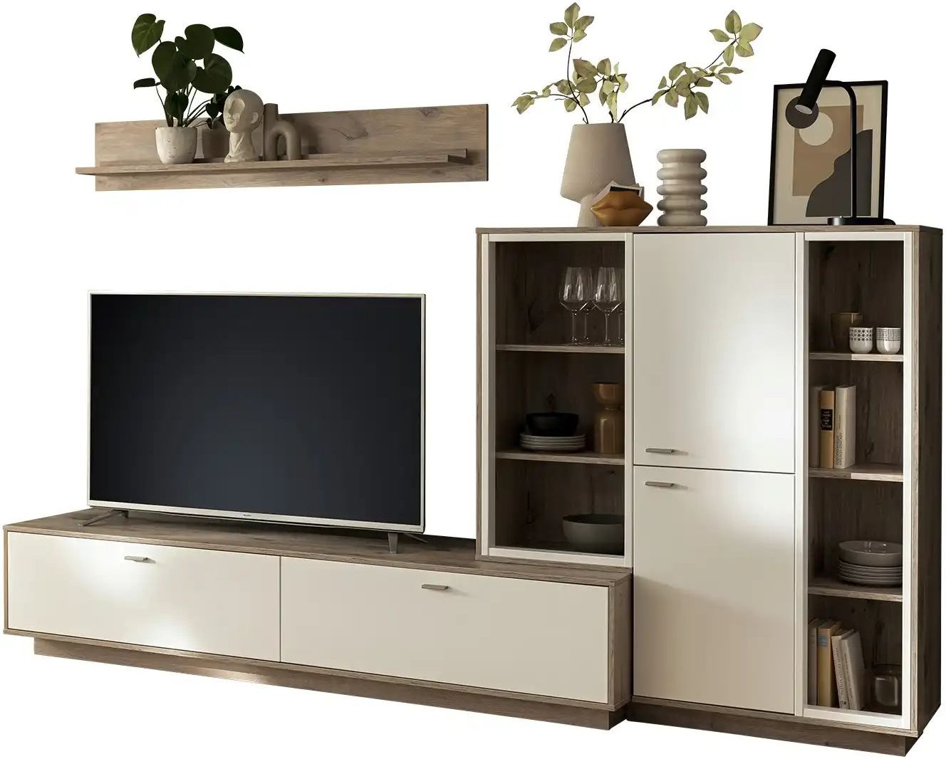 Thumbnail - uno Wohnkombination Santerno ¦ holzfarben ¦ Maße (cm): B: 287 H: 180 T: 50.0 Kommoden & Sideboards > Wohnwände - Höffne...