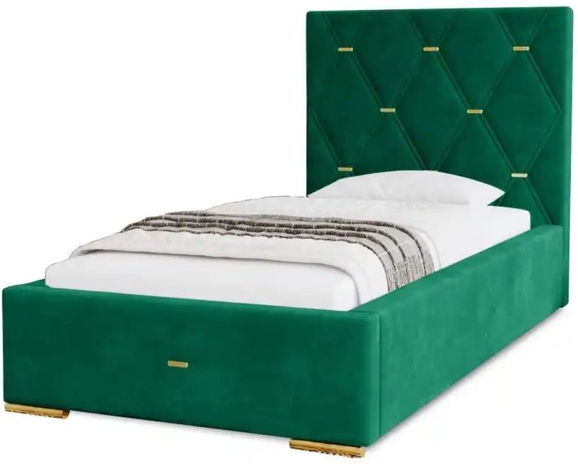 Polsterbett mit Stauraum Gwithian ¦ grün ¦ Maße (cm): B: 105 H: 100 Betten > Polsterbetten - Höffner