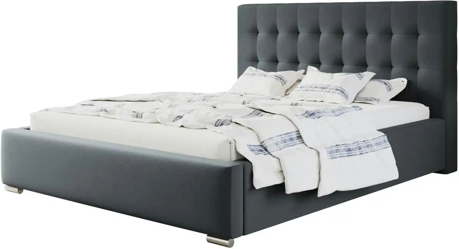 Polsterbett mit Stauraum Crawley ¦ grau ¦ Maße (cm): B: 160 H: 104 Betten > Polsterbetten - Höffner