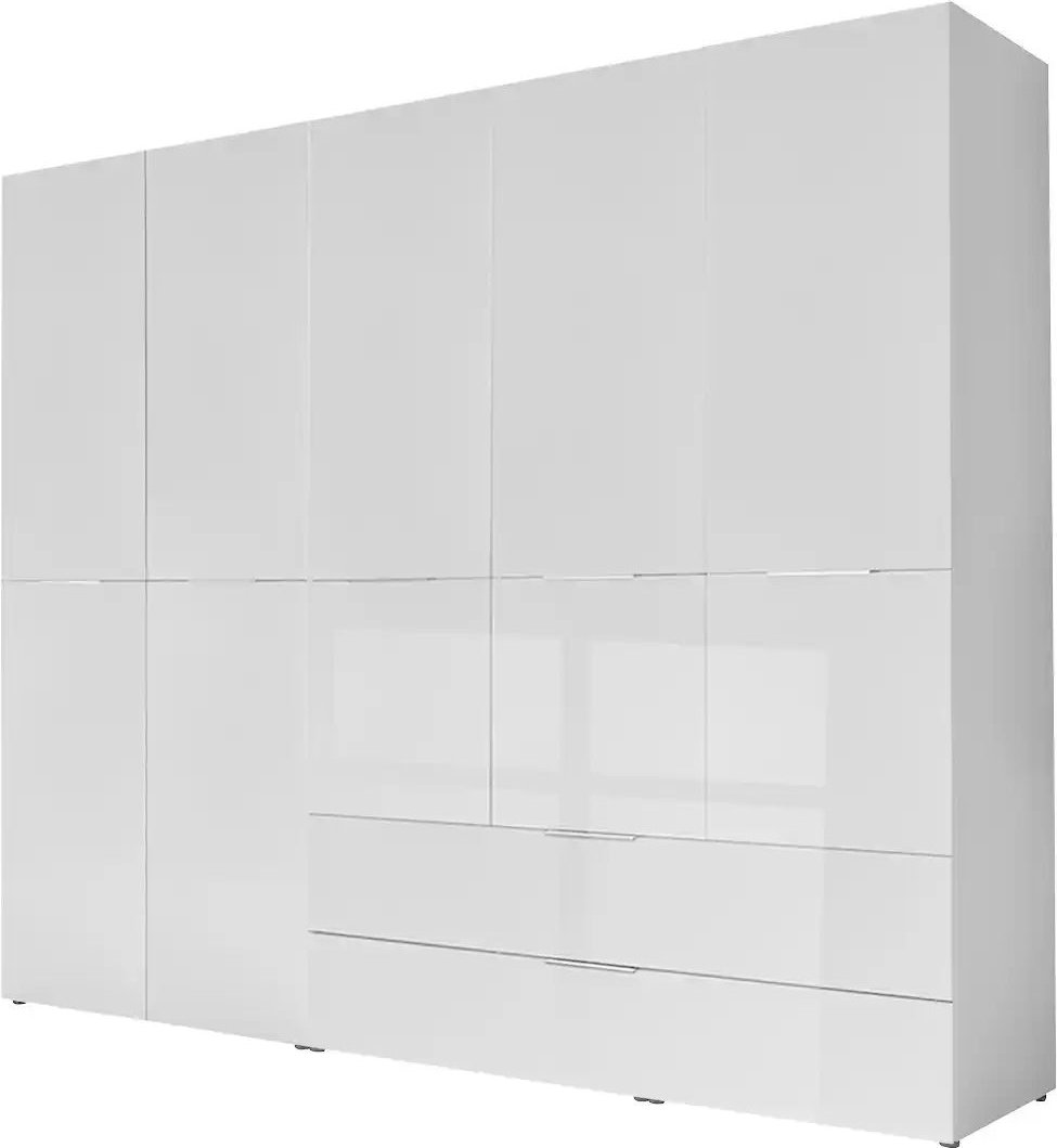 Kleiderschrank 5-türig Vitreo Neo ¦ weiß ¦ Maße (cm): B: 249,6 H: 212 T: 57.0 Schränke > Kleiderschränke > Drehtürensch...