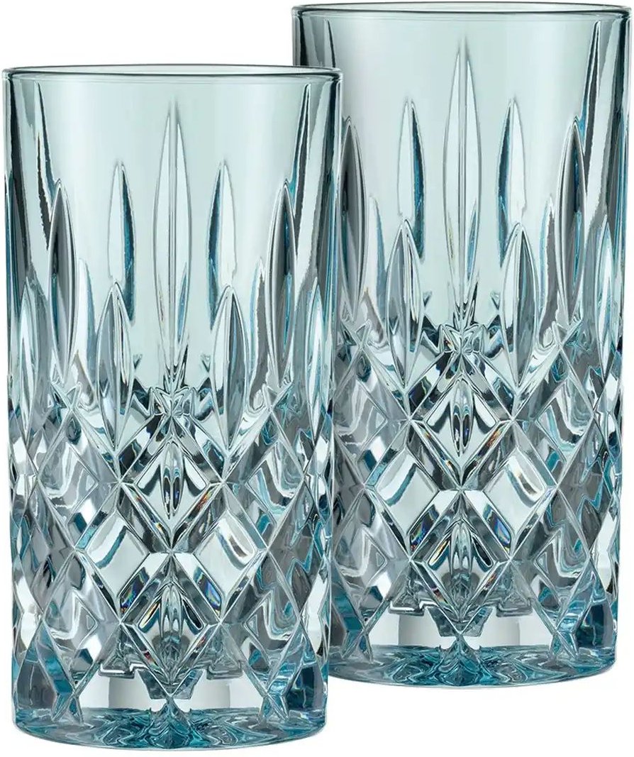 Nachtmann Longdrinkgläser 2er Set Noblesse ¦ blau ¦ Glas ¦ Maße (cm): B: 7,8 H: 15,9 T: 16.3 Gläser & Karaffen - Höffner