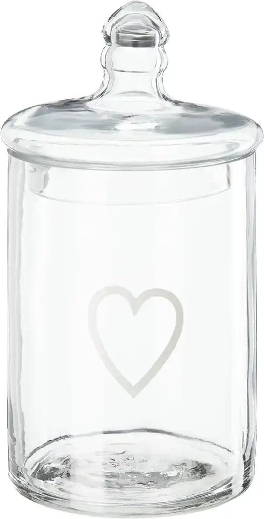 HOME STORY Glasdose mit Deckel ¦ transparent/klar ¦ Glas ¦ Maße (cm): H: 20,5 Ø: 10.5 Küchenzubehör & Helfer > Küchen...