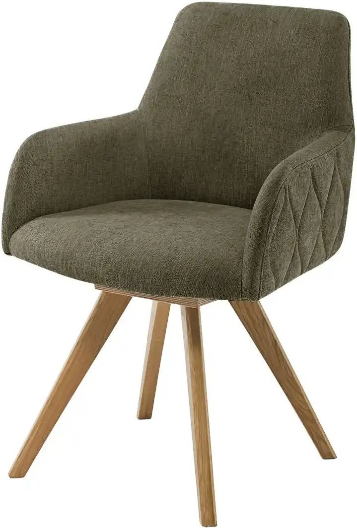 Woodford Esszimmerstuhl Damask ¦ grün ¦ Maße (cm): B: 61 H: 88 T: 66.5 Stühle > Küchenstühle > Küchenstühle mit Armlehn...