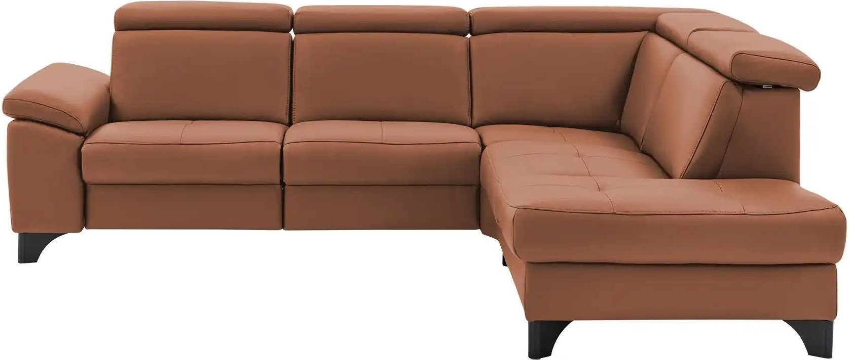 Thumbnail - meinSofa Ecksofa Echtleder Linda ¦ braun ¦ Maße (cm): B: 261 H: 80 T: 209.0 Polstermöbel > Sofas > Ecksofas - Höffner