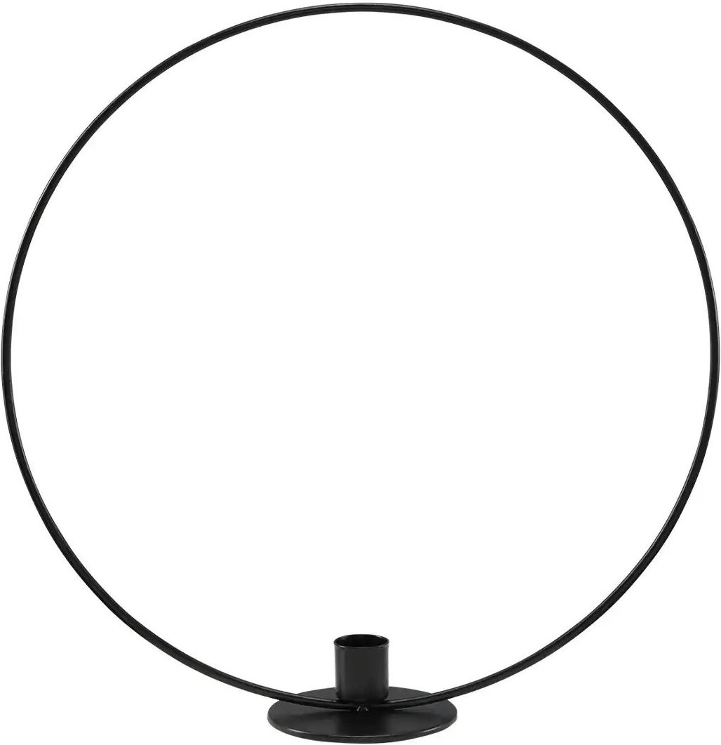 HOME STORY Kerzenhalter   ¦ schwarz ¦ Metall ¦ Maße (cm): B: 30 H: 30,4 T: 8.0 Accessoires > Kerzen & Kerzenständer > Ke...