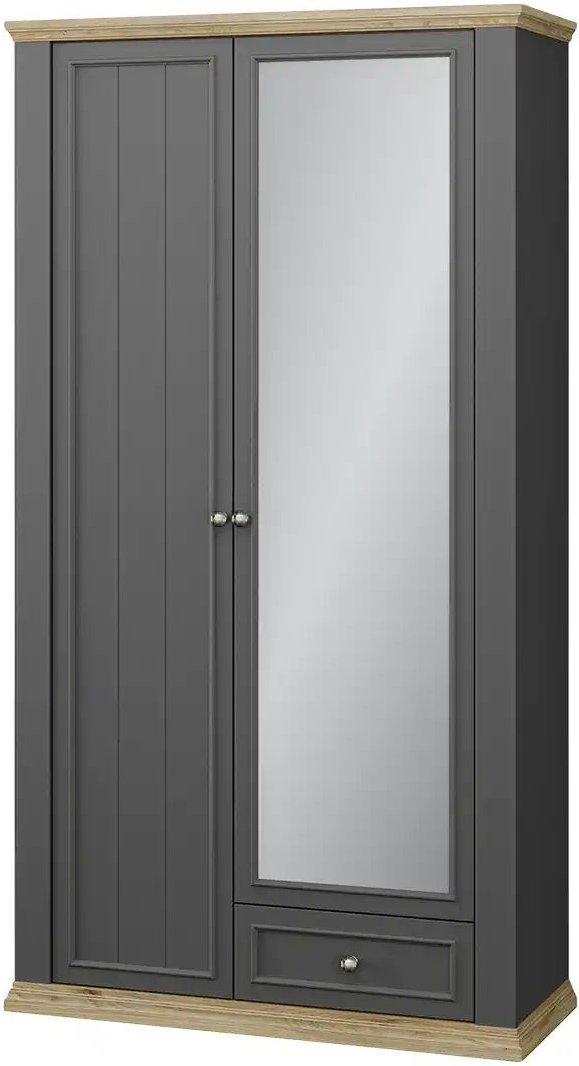 Garderobenschrank Countryside ¦ grau ¦ Maße (cm): B: 108,7 H: 202,1 T: 43.2 Schränke > Dielenschränke - Höffner