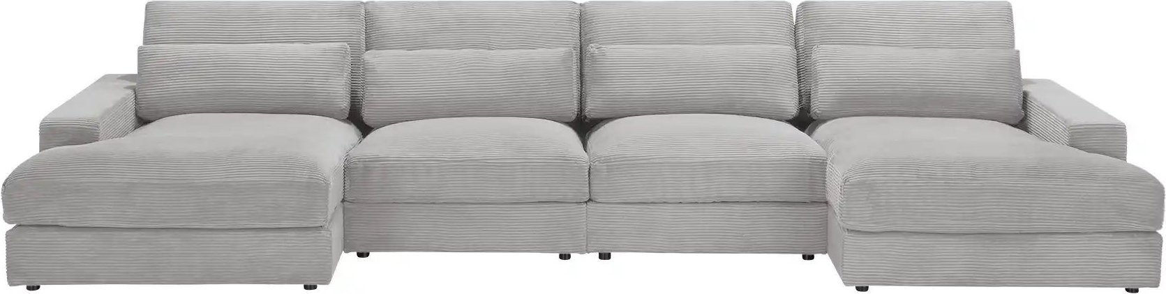 Wohnlandschaft Branna ¦ grau ¦ Maße (cm): B: 412 H: 88 T: 164.0 Polstermöbel > Sofas > Modulsofas - Höffner