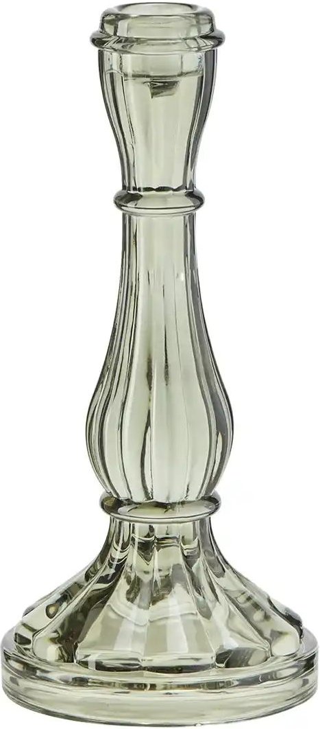HOME STORY Kerzenhalter   ¦ grün ¦ Glas ¦ Maße (cm): H: 21  Ø: 9.7 Accessoires > Kerzen & Kerzenständer > Kerzenständer ...