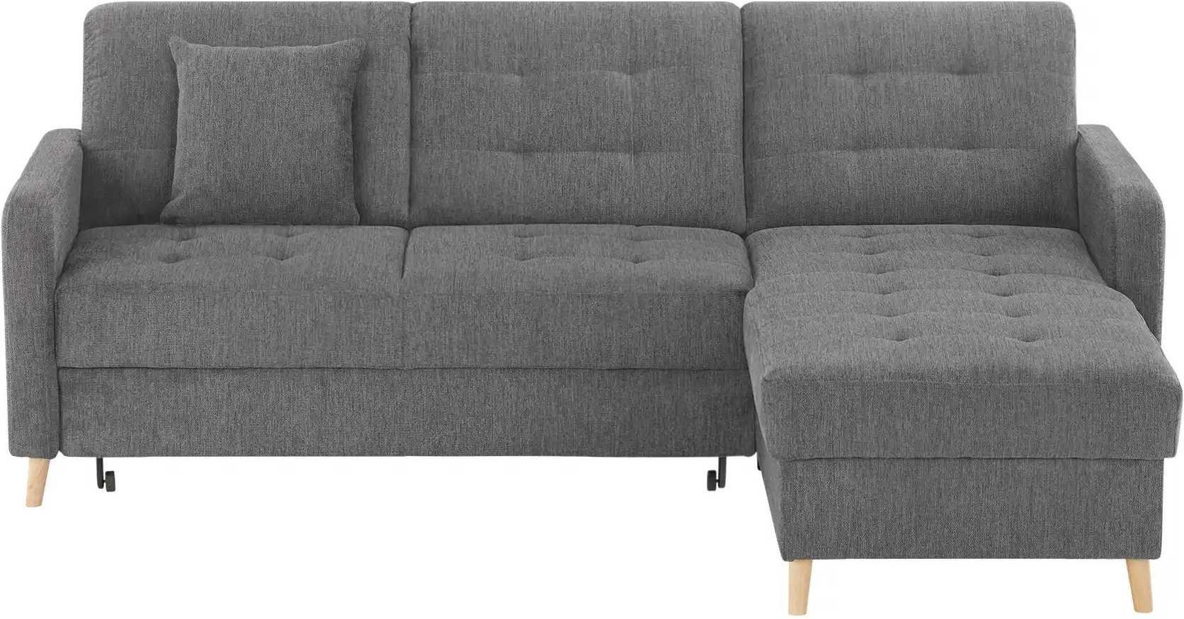 Ecksofa mit Schlaffunktion Venus ¦ grau ¦ Maße (cm): B: 222 H: 87 T: 162.0 Polstermöbel > Sofas > Ecksofas - Höffner