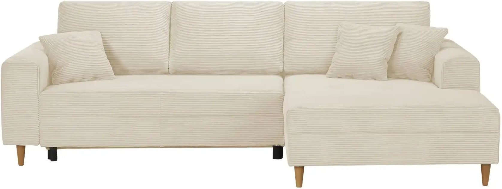 Ecksofa mit Schlaffunktion Benedita ¦ beige ¦ Maße (cm): B: 275 H: 91 T: 173.0 Polstermöbel > Sofas > 3-Sitzer - Höffne...