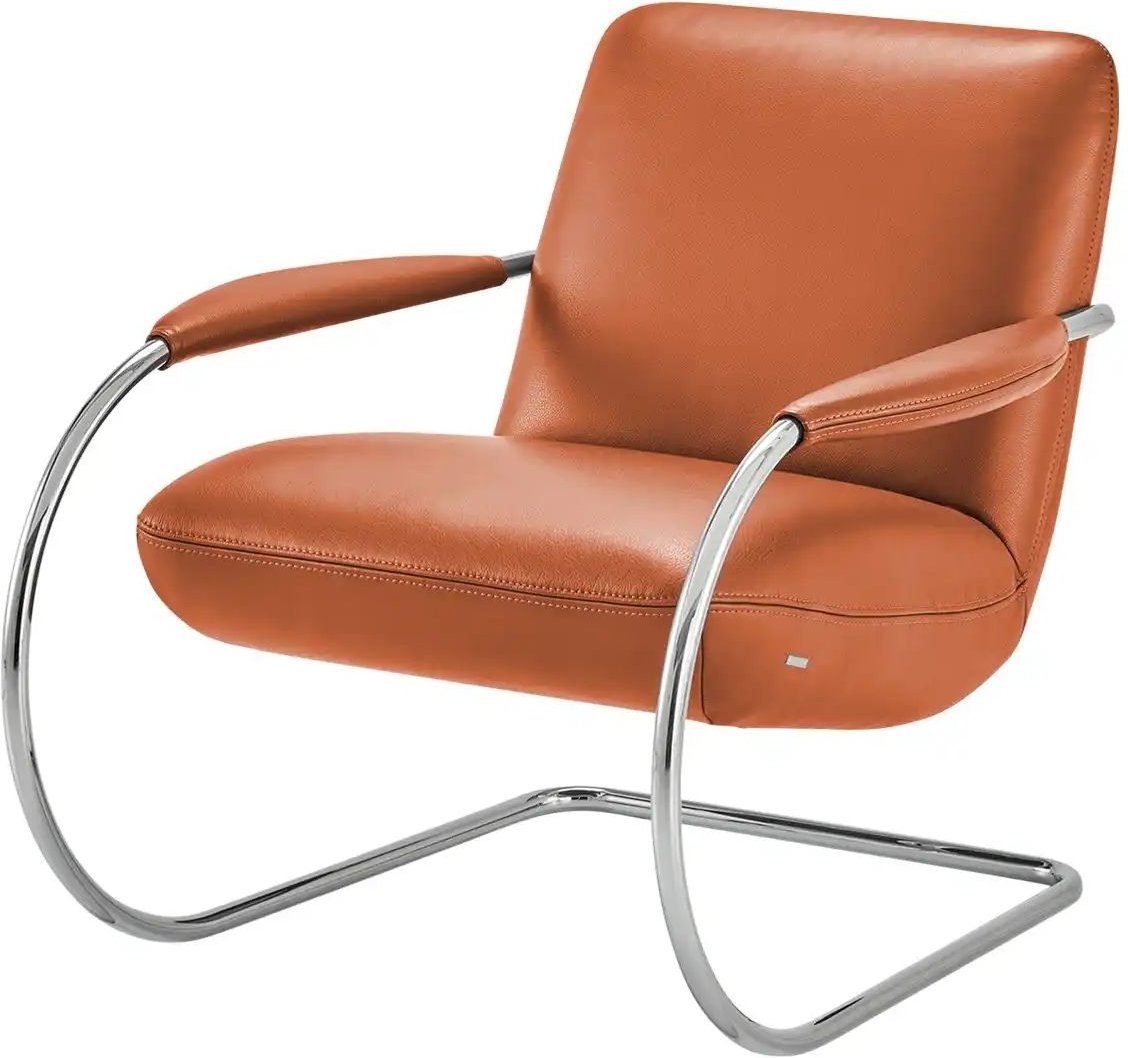 KOINOR Freischwingersessel aus Echtleder Jingle ¦ orange ¦ Maße (cm): B: 80 H: 83 T: 95.0 Polstermöbel > Sessel > Leders...