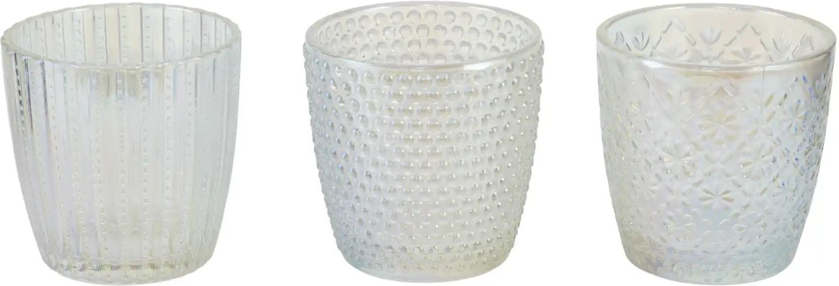 Teelichtglas sortiert ¦ weiß ¦ Glas ¦ Maße (cm): H: 9 Ø: 9 Accessoires > Kerzen & Kerzenständer > Teelichthalter - H...