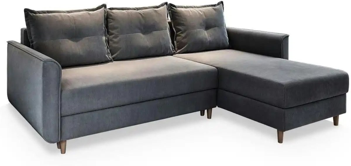 MASSENO Ecksofa mit Schlaffunktion Pisan ¦ grau ¦ Maße (cm): B: 220 H: 91 Polstermöbel > Sofas > 3-Sitzer - Höffner