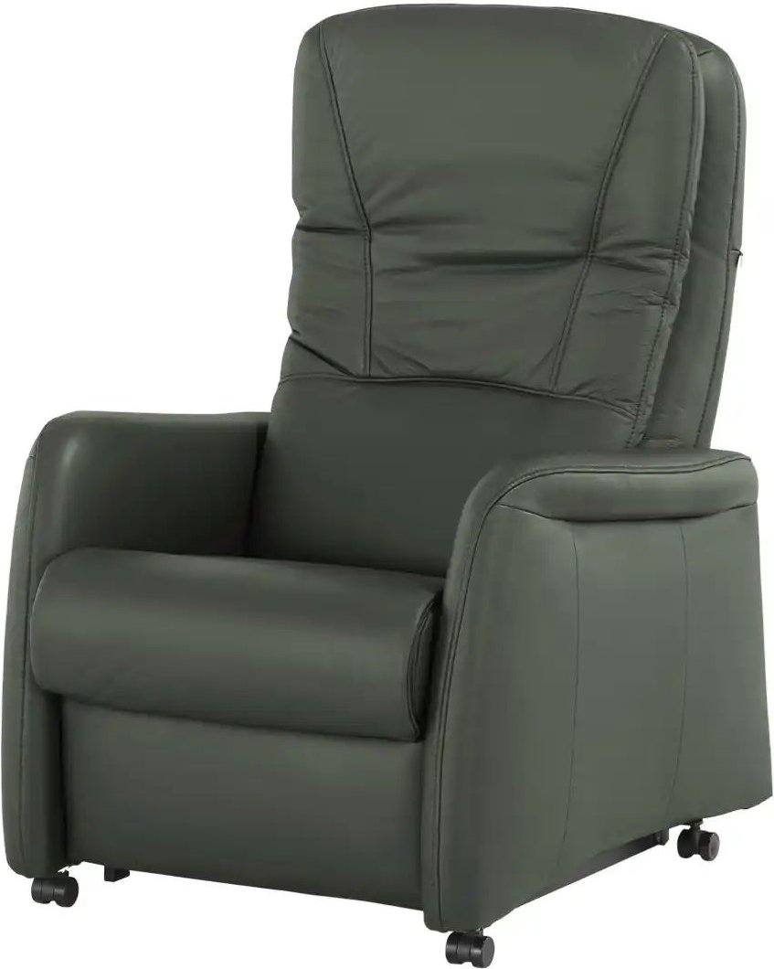 Hukla Ledersessel mit verschiedenen Funktionen Tobias ¦ grün ¦ Maße (cm): B: 75 H: 102 T: 88.0 Polstermöbel > Sessel > R...