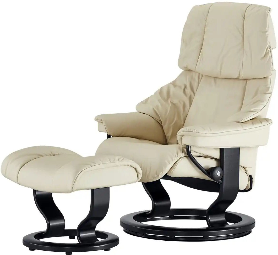 Stressless Relaxsessel mit Hocker Reno S ¦ creme ¦ Maße (cm): B: 75 H: 106 T: 75.0 Polstermöbel > Sessel > Fernsehsesse...