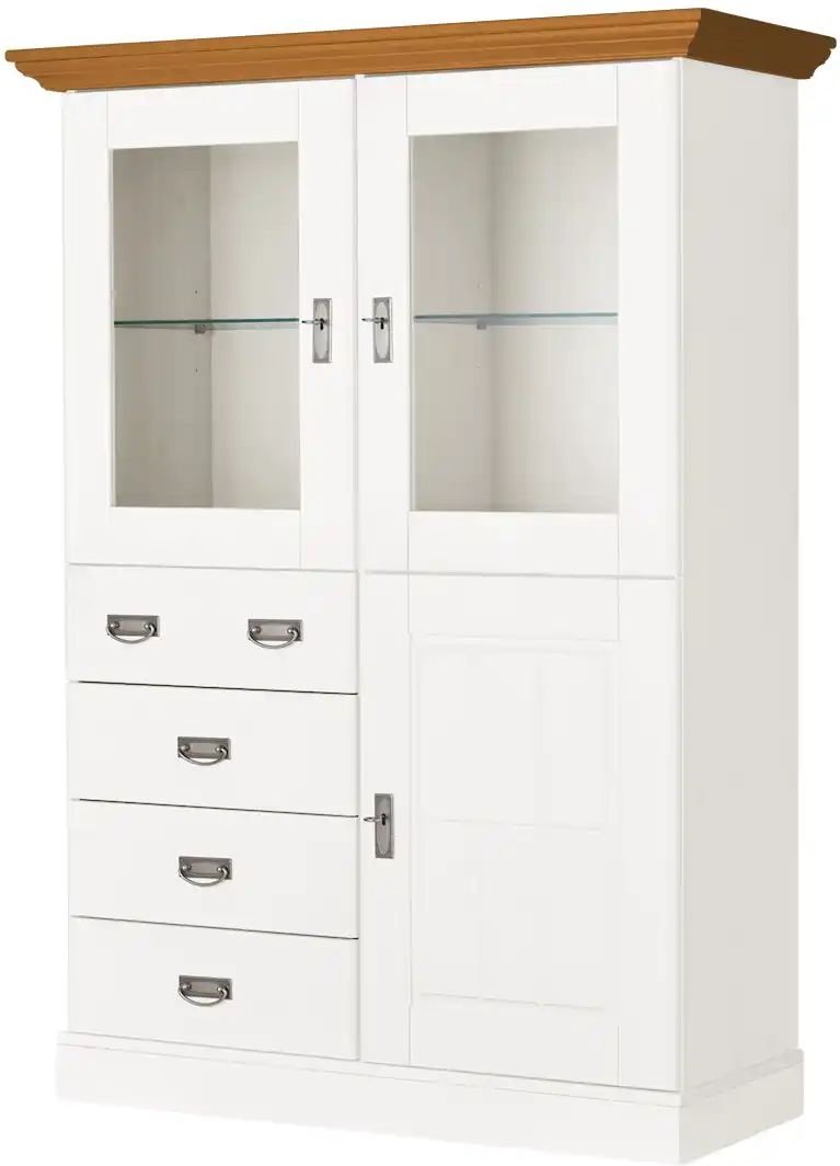 maison bleue Highboard Florian ¦ weiß ¦ Maße (cm): B: 118,5 H: 163,5 T: 48.0 Kommoden & Sideboards > Highboards - Höffn...