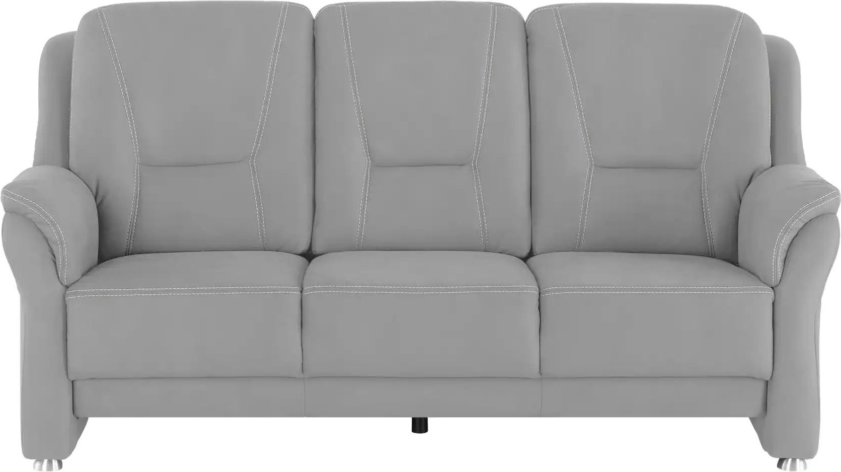 meinSofa Sofa 3-sitzig aus Mikrofaser Wilma ¦ grau ¦ Maße (cm): B: 198 H: 97 T: 89.0 Polstermöbel > Sofas > 3-Sitzer - H...