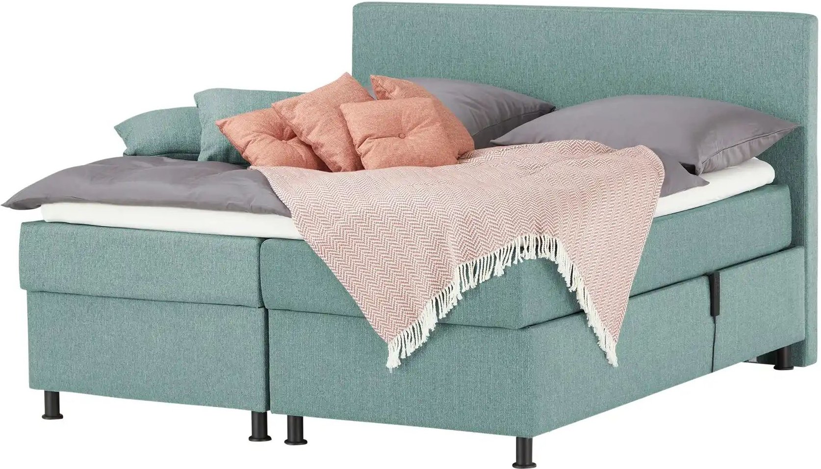 Wohnwert Motor-Boxspringbett Dormian Boro Motor ¦ türkis/petrol ¦ Maße (cm): B: 180 H: 122 Betten > Boxspringbetten - H...