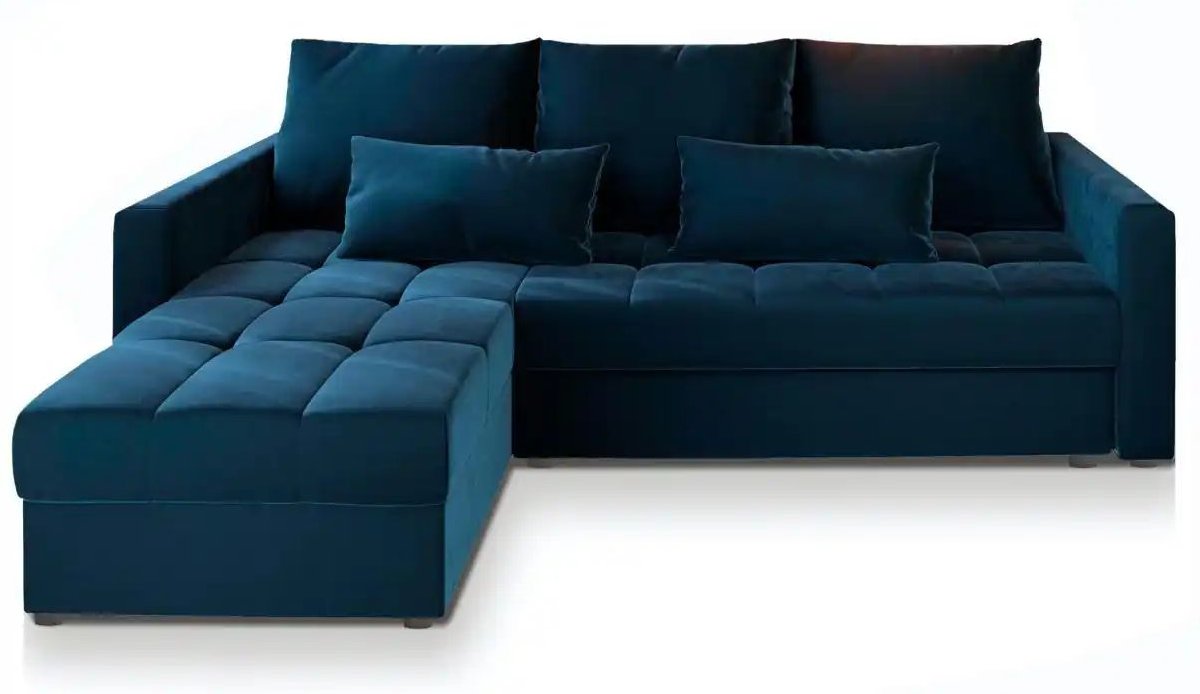MASSENO Ecksofa mit Schlaffunktion Kos ¦ blau ¦ Maße (cm): B: 220 H: 85 Polstermöbel > Sofas > 3-Sitzer - Höffner