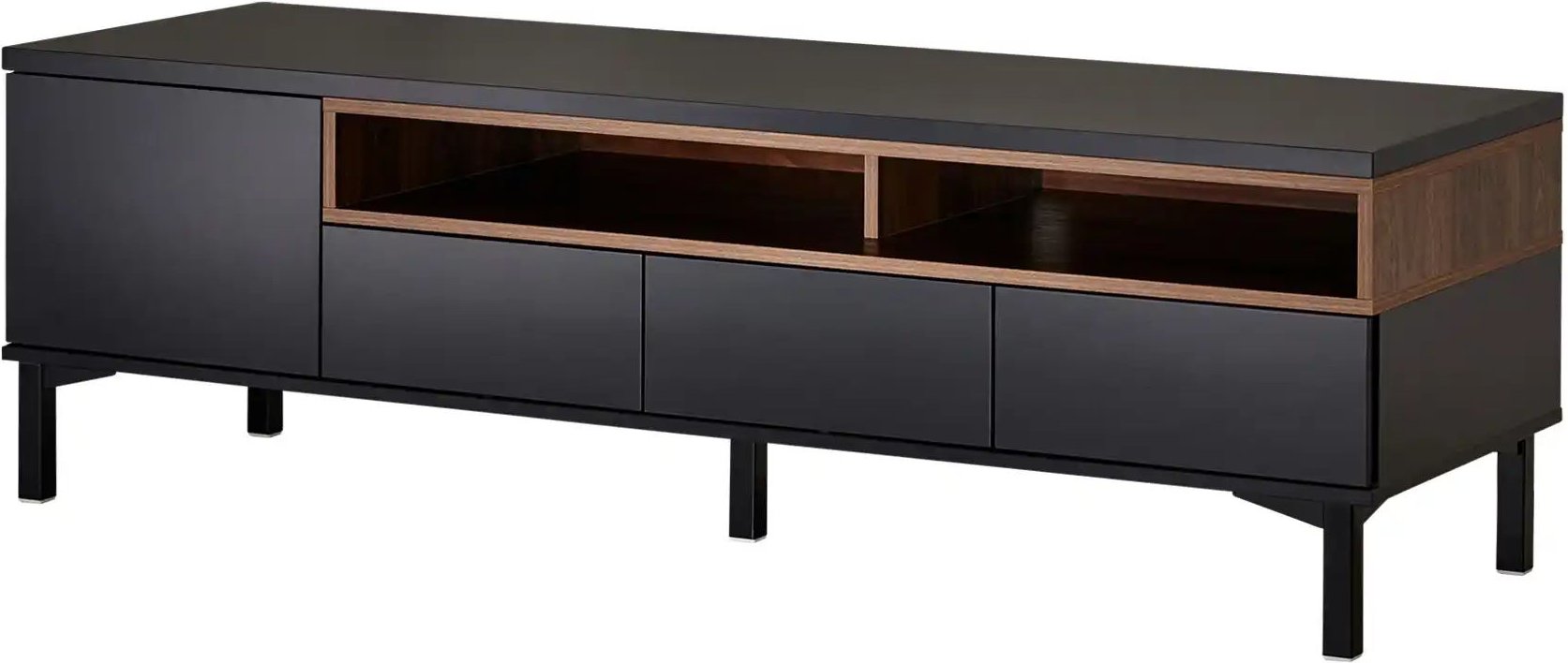 TV-Lowboard Case ¦ schwarz ¦ Maße (cm): B: 155,7 H: 48 T: 48.0 Kommoden & Sideboards > TV Lowboards - Höffner