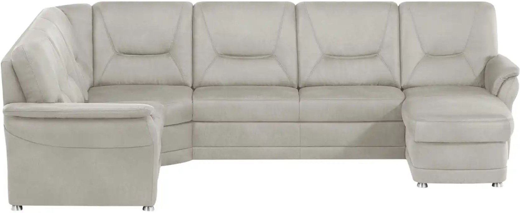 meinSofa Wohnlandschaft aus Mikrofaser Edda ¦ grau ¦ Maße (cm): B: 309 H: 96 T: 227.0 Polstermöbel > Sofas > Wohnlandsch...