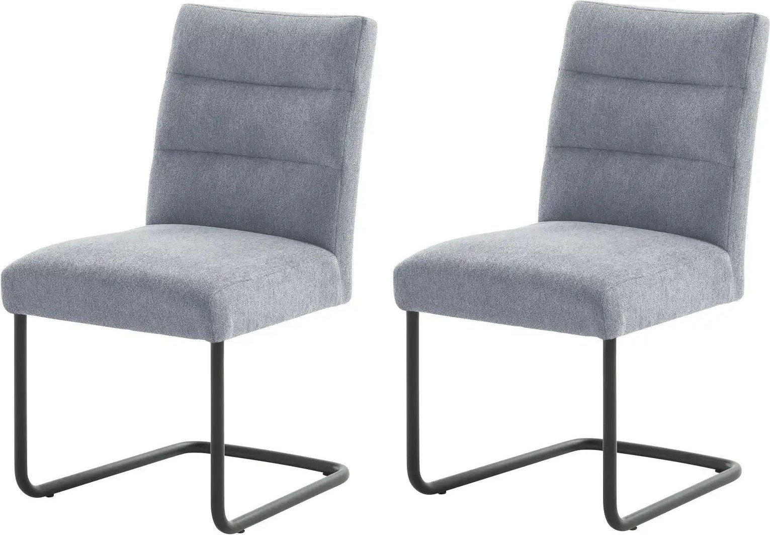 Woodford Schwingstuhl im 2er Set Tabby ¦ grau ¦ Maße (cm): B: 50 H: 91 T: 49.0 Stühle > Küchenstühle > Polster Küchenstü...